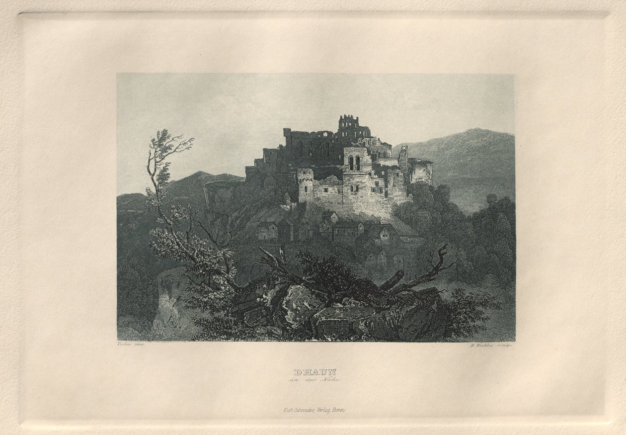 Det pittoreske og romantiske Rheinland: Dhaun på Nahe, 1928. av Henry Winkles