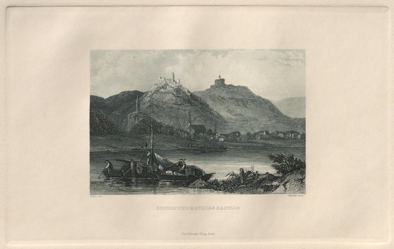 Det pittoreske og romantiske Rheinland: Kobern og Mathias kapell, 1928. av Henry Winkles