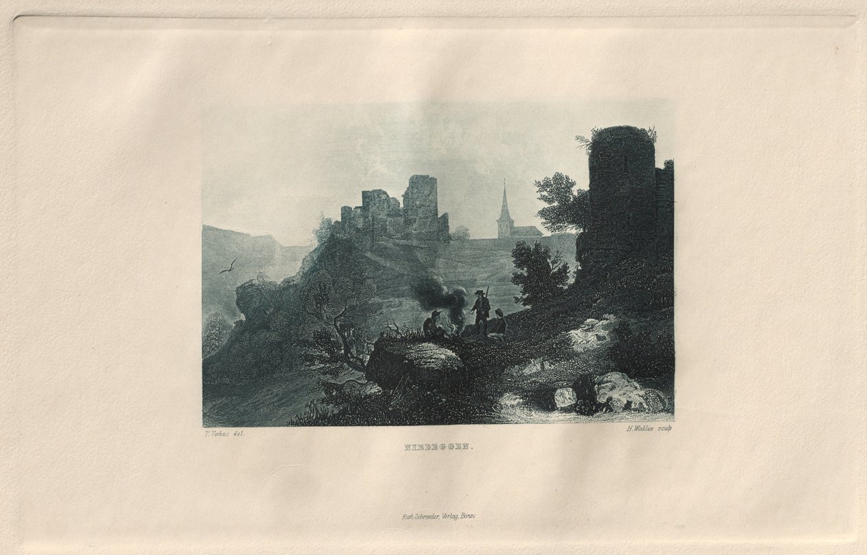 Det pittoreske og romantiske Rheinland: Niedeggen, 1928. av Henry Winkles