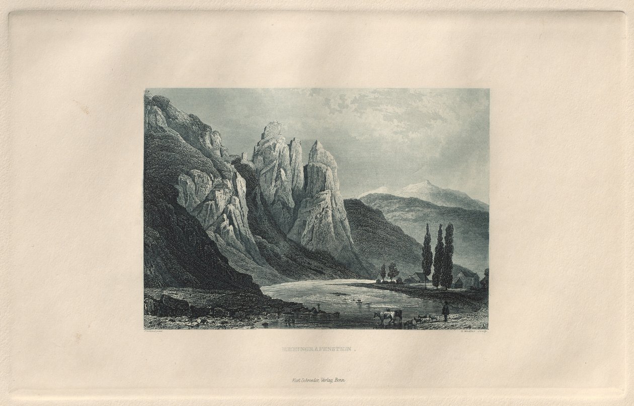 Det pittoreske og romantiske Rheinland: Rheingrafenstein, 1928. av Henry Winkles