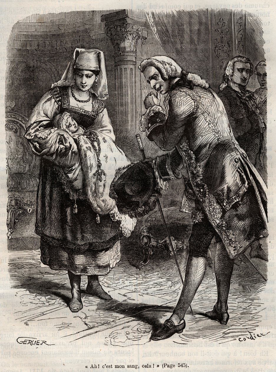 Fødselen til Louise Auguste, hertuginne av Augustenborg (gravering) av Henry de Kock