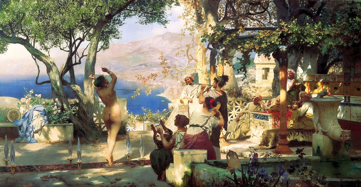 Sverddans, 1881. av Henryk Siemiradzki