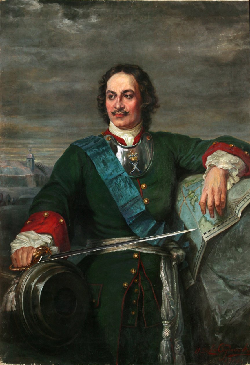 Peter den store etter Hippolyte Delaroche, 1914 av Henryka Bezler Ciszewska