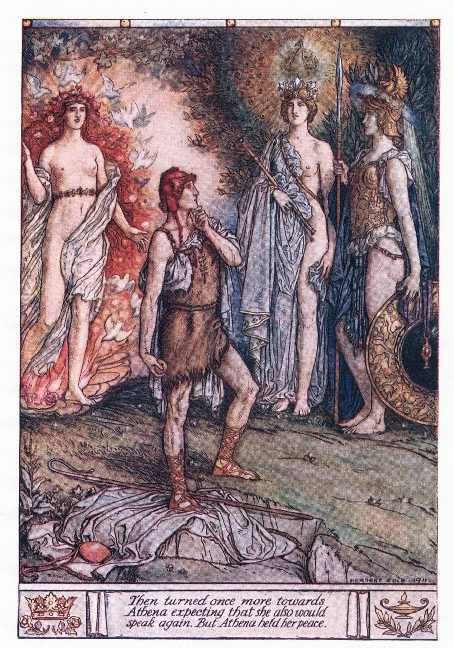Så henvendte hun seg nok en gang til Athena og ventet at hun ville snakke igjen. Men Athena holdt seg i ro av Herbert Cole