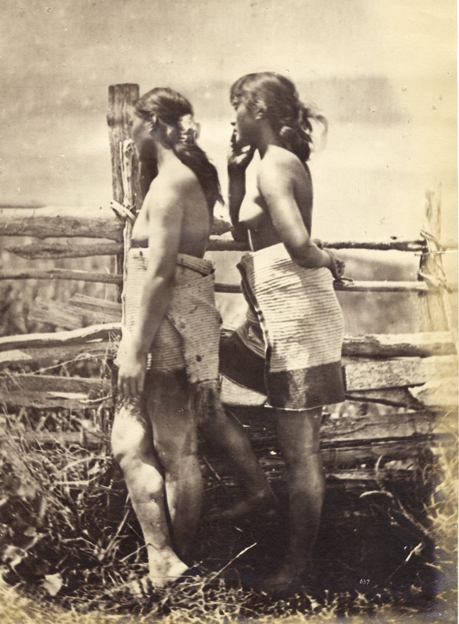 Maori Study, ca. 1870 (albumintrykk) av Herbert Deveril