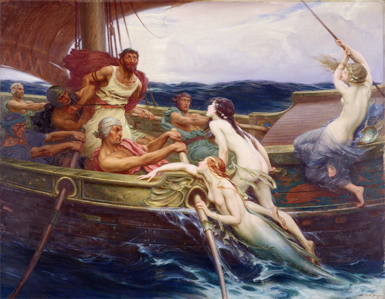 Ulysses og sirenene av Herbert James Draper
