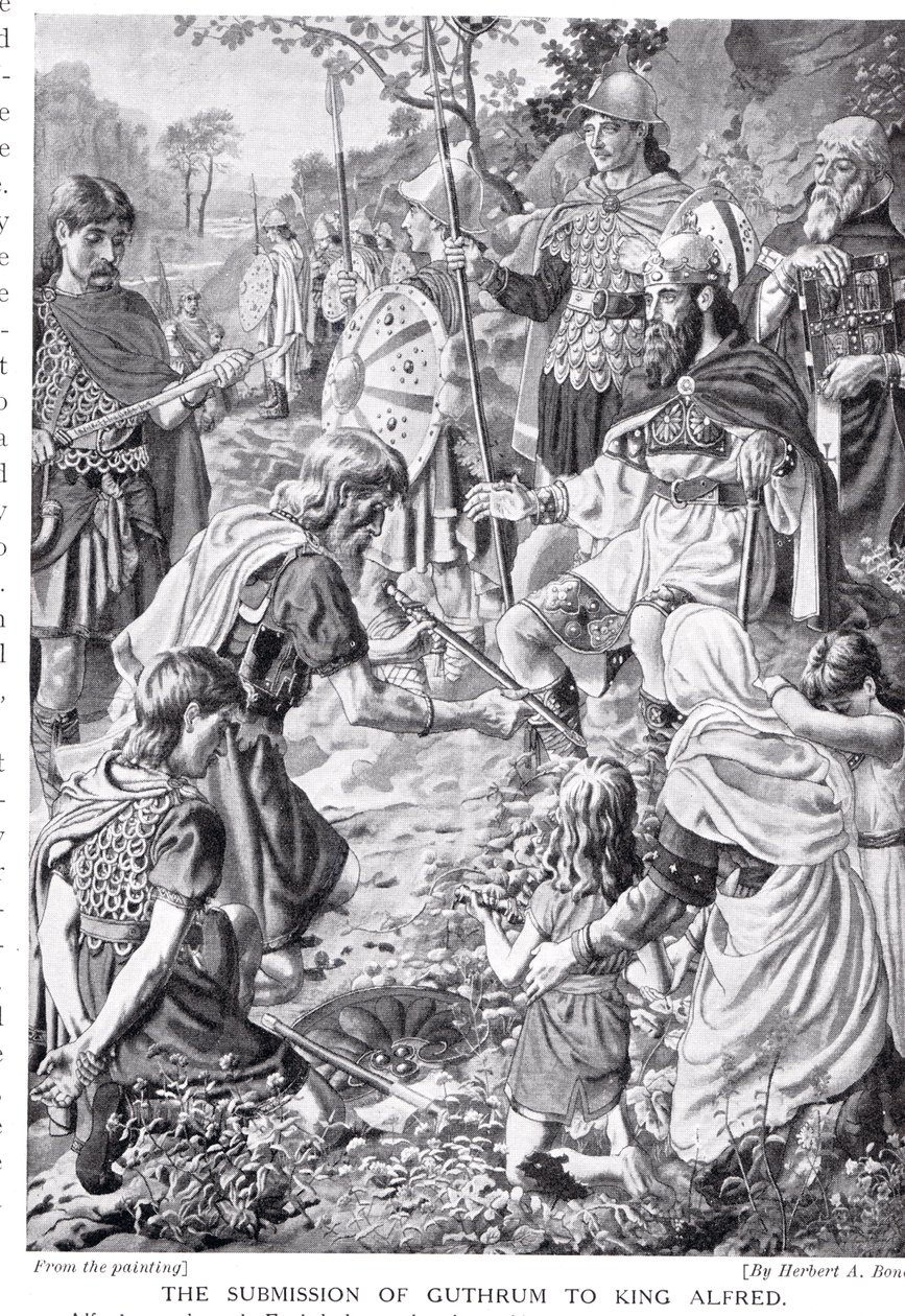 The Submission of Guthrum til kong Alfred, illustrasjon fra 