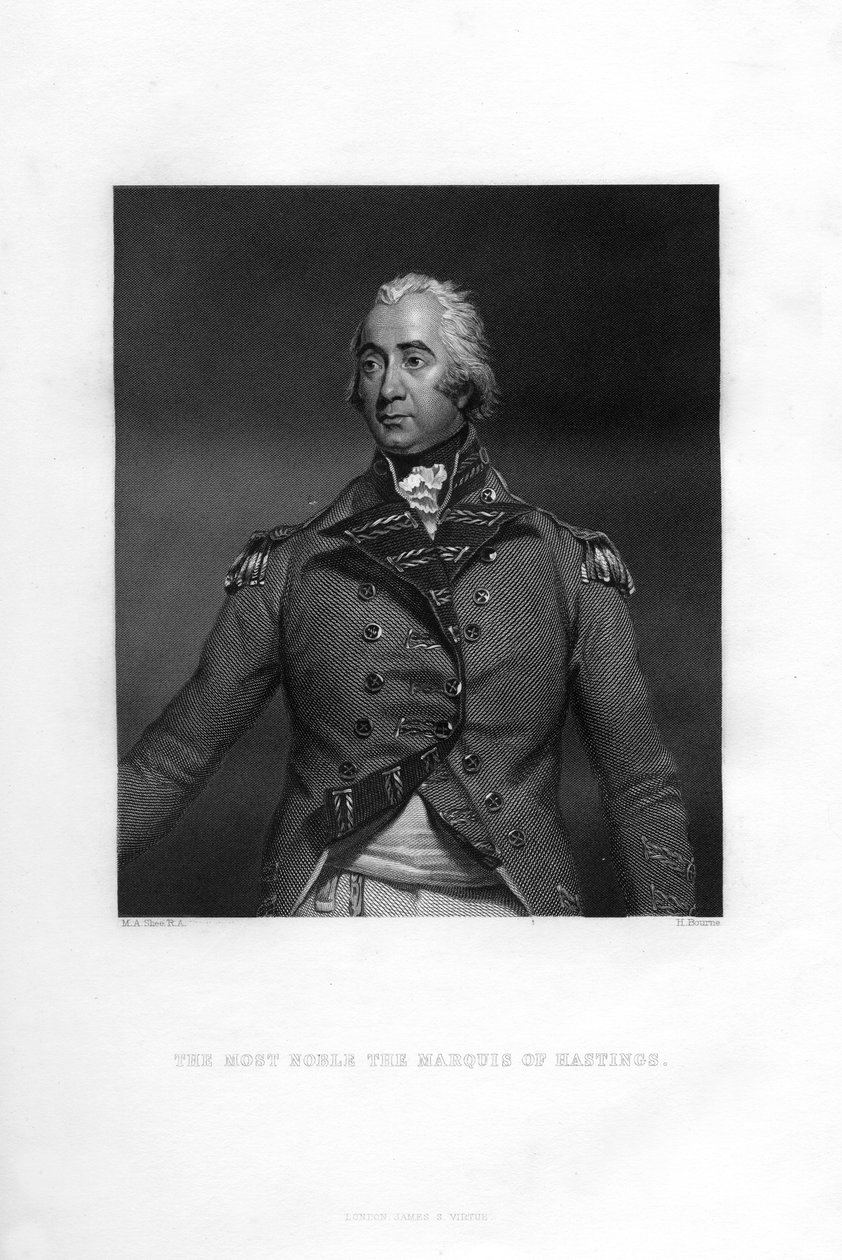 Francis Rawdon-Hastings, 1. markis av Hastings, generalguvernør i India, 1800-tallet. av Herbert Bourne