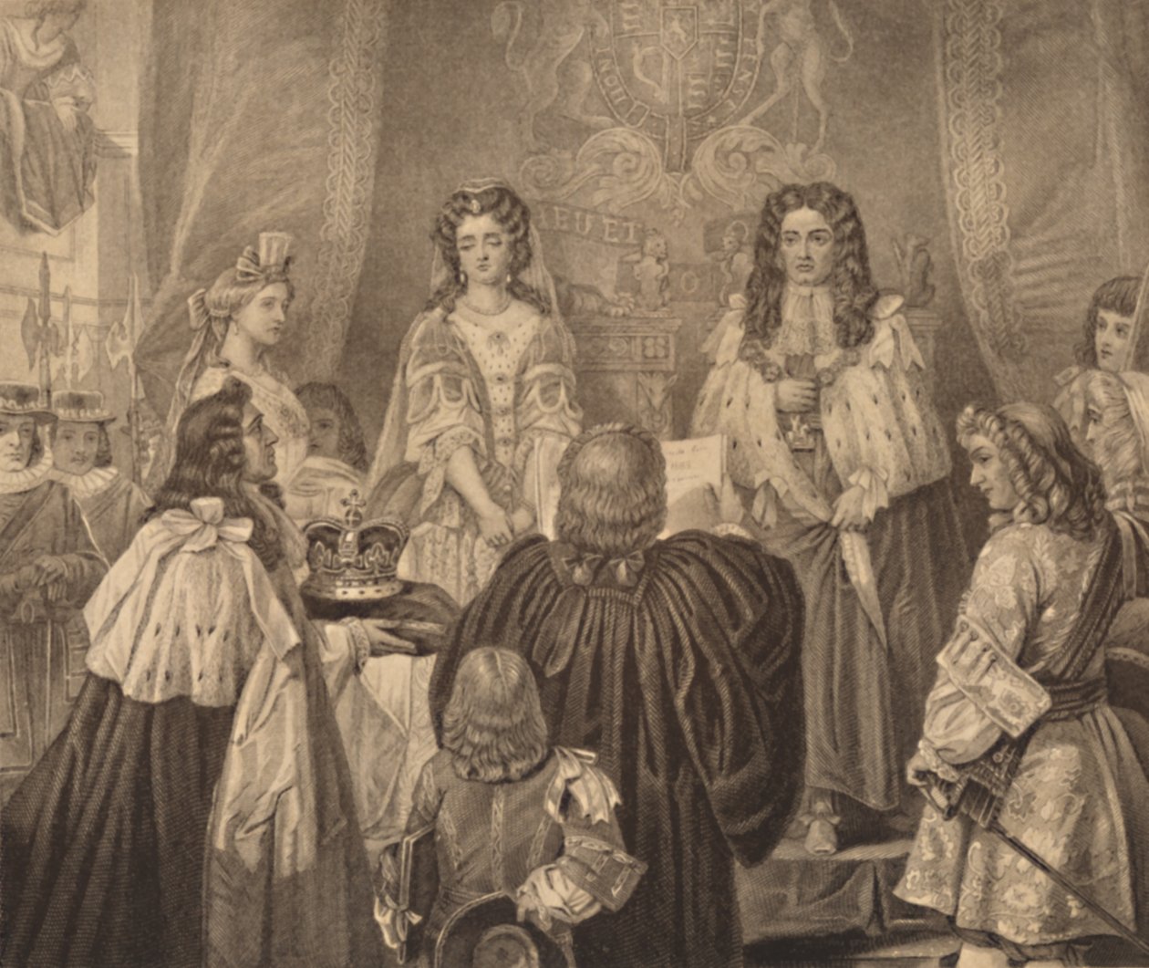 Kronen tilbød William og Mary, 1689, 1886 av Herbert Bourne