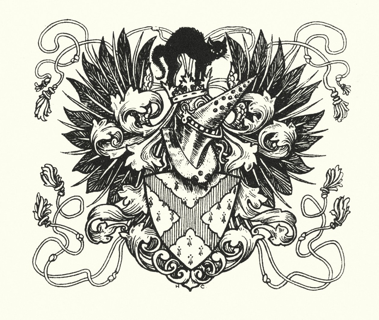 Ingoldsby Legends: Illustrasjon av tittelsiden (lito) av Herbert Cole