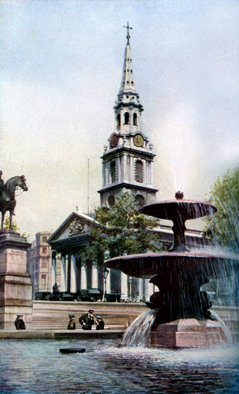 Church of St Martin-in-the-Fields, Trafalgar Square, London, ca 1930-tallet. av Herbert Felton