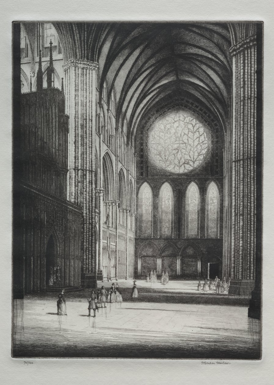 Lincoln-katedralen, interiør av Herbert Gordon Warlow
