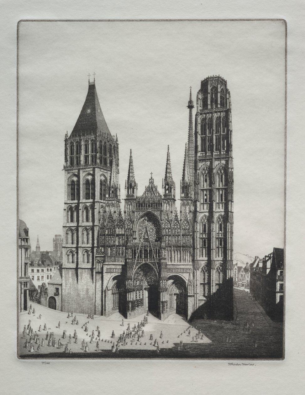 Rouen katedral av Herbert Gordon Warlow