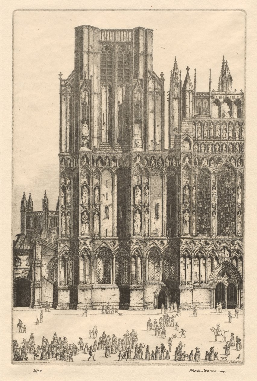 Wells katedral av Herbert Gordon Warlow