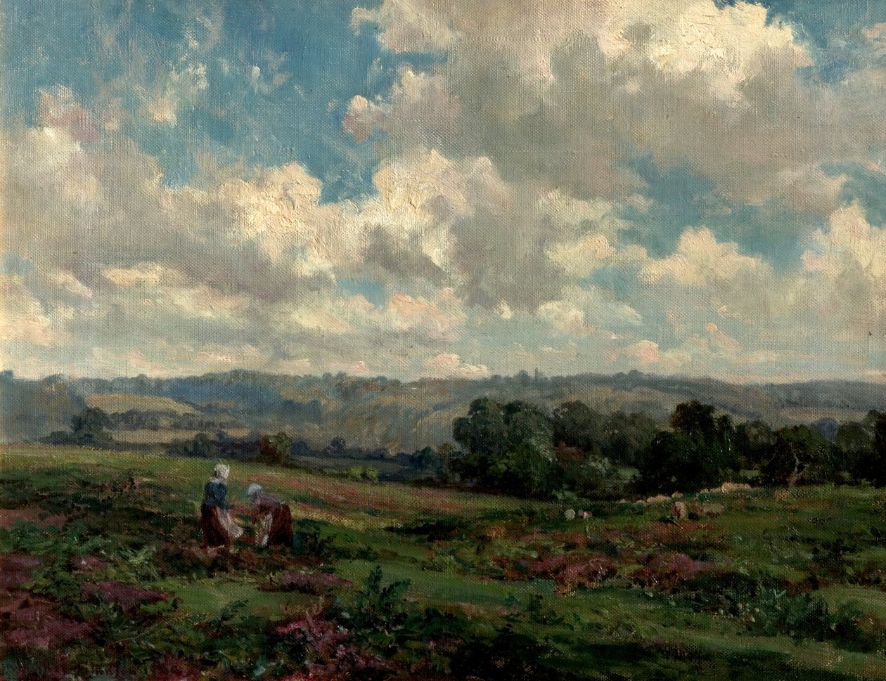 Fields i Surrey, 1890 av Herbert Hughes Stanton