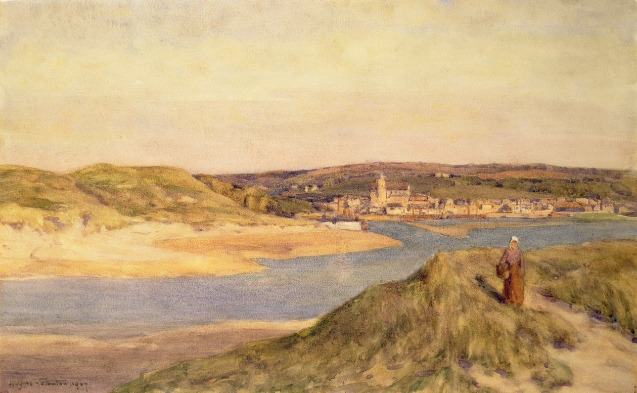 Hayle fra Lelant, Cornwall av Herbert Hughes Stanton