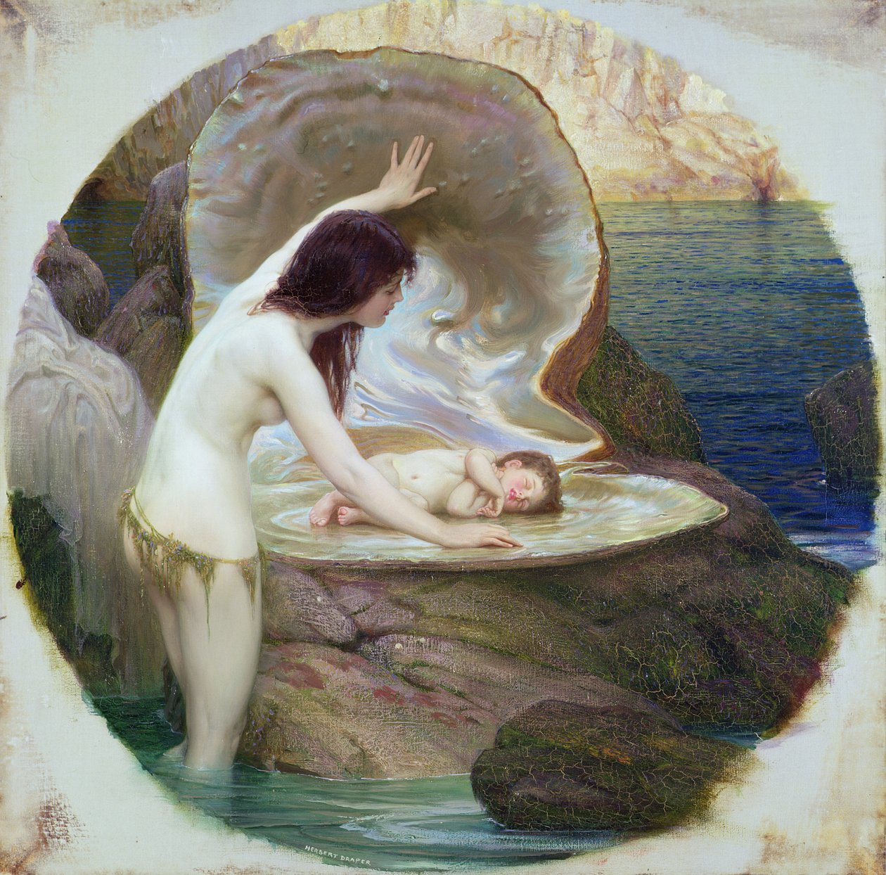 A Water Baby, ca. 1900 (olje på lerret) av Herbert James Draper