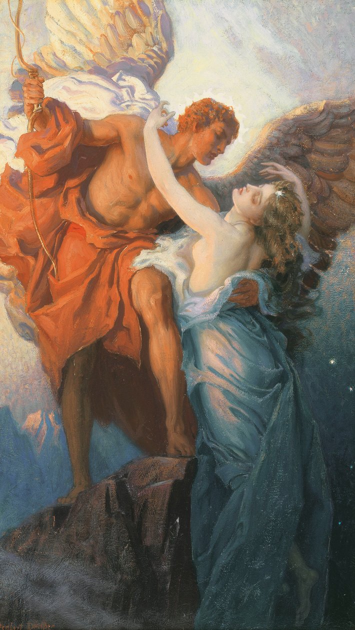 Day and the Dawnstar (olje på lerret) av Herbert James Draper