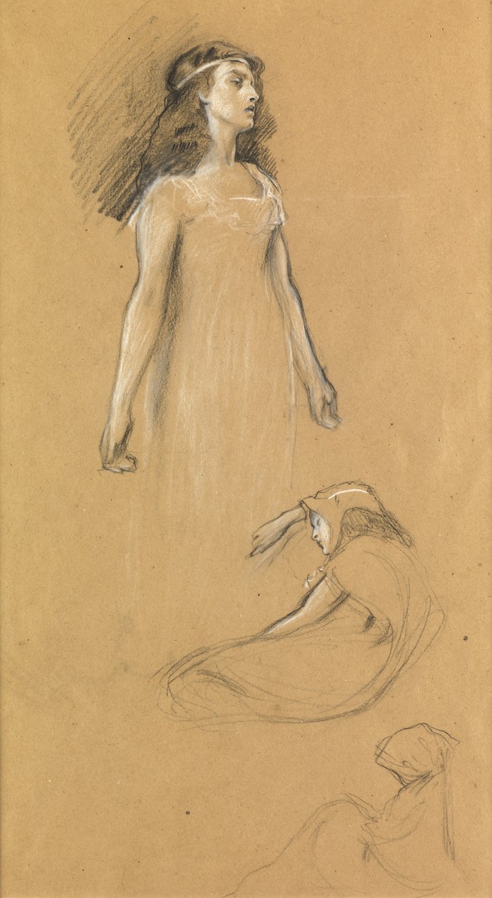 Studie for "Tristram og Yseult", ca.1901 av Herbert James Draper