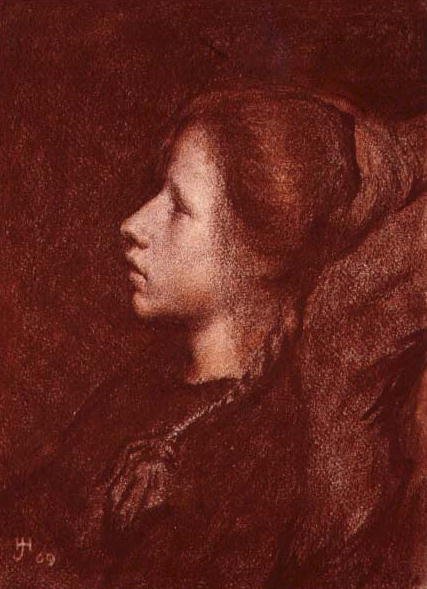 Studie av en ung jente av Herbert Johnson Harvey
