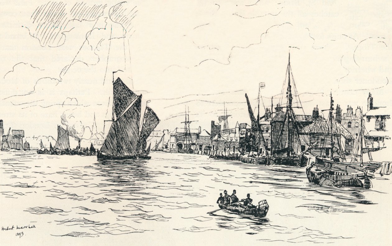 Fra Limehouse Pier, 1873, 1894 av Herbert Menzies Marshall