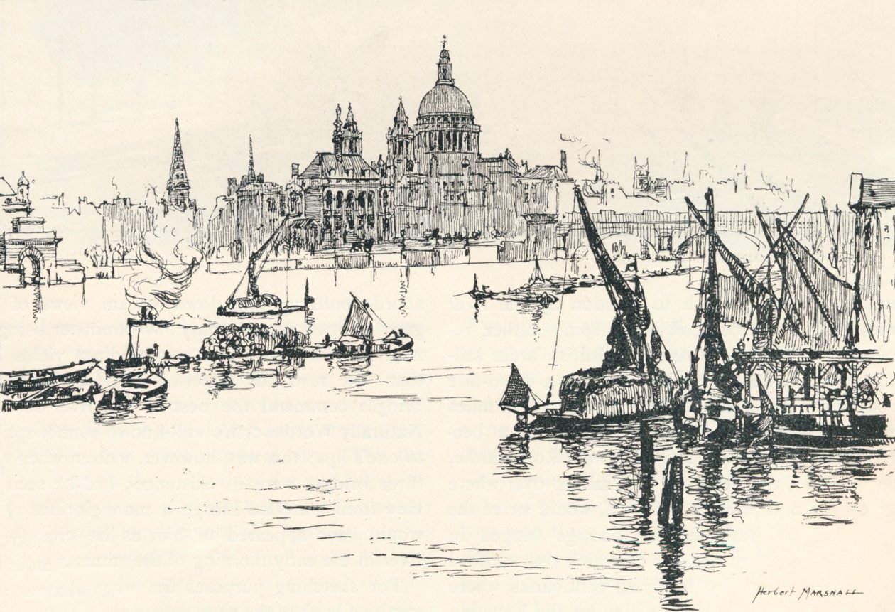 Fra Waterloo Bridge, 1873, 1894 av Herbert Menzies Marshall
