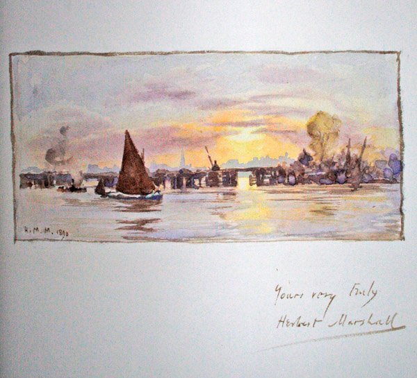 Solnedgang på Themsen av Herbert Menzies Marshall