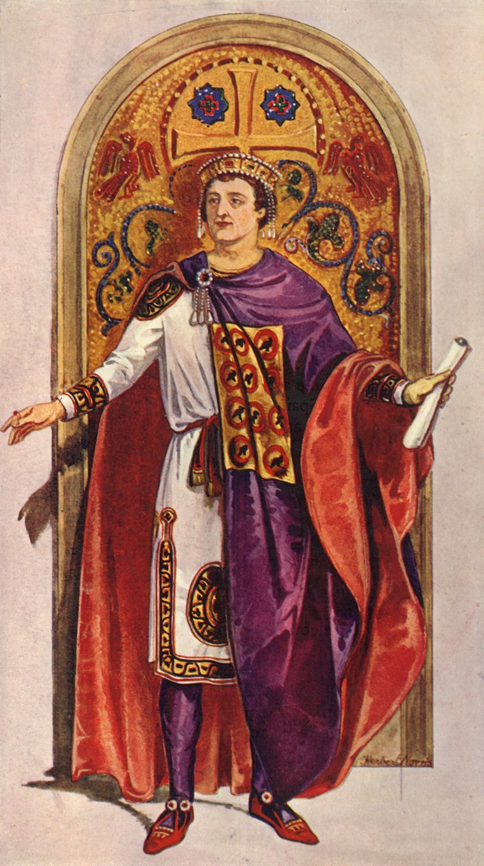 Keiseren Justinian - Sjette århundre, e.Kr., 1924. av Herbert Norris