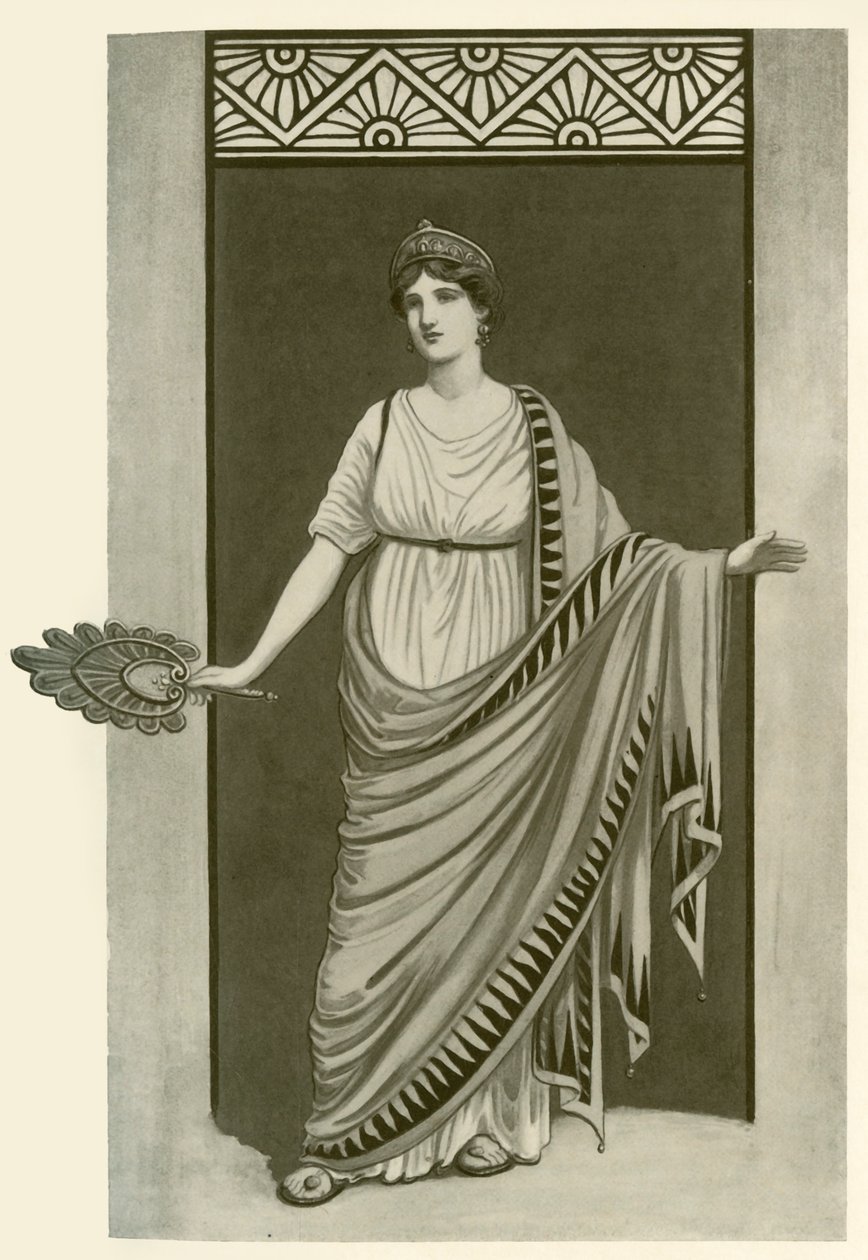 Himasjonen. Et plagg brukt i Hellas og Roma mellom 550 f.Kr. og 300 e.Kr., 1924. av Herbert Norris