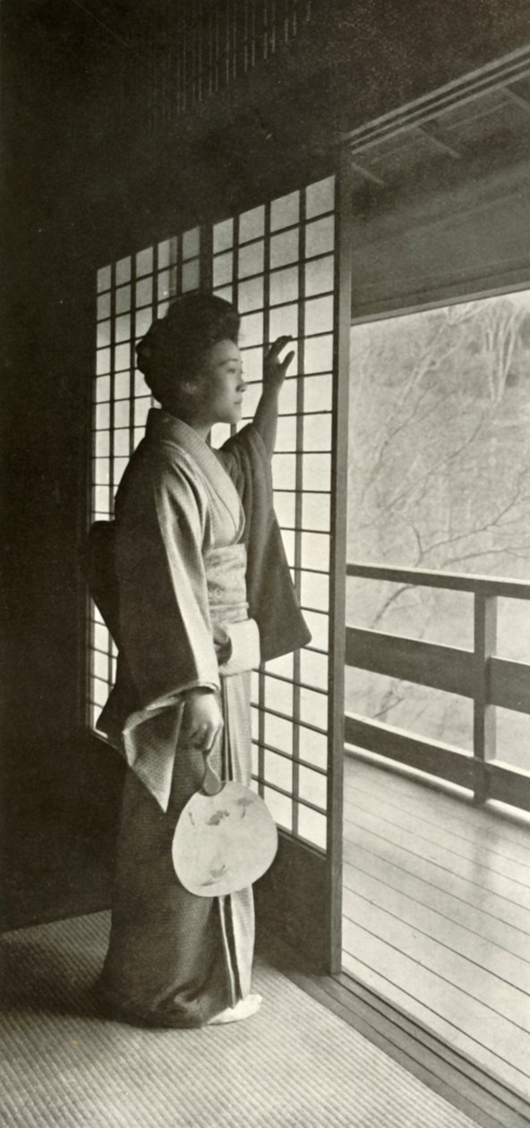 En studie av Shoji, 1910. av Herbert Ponting