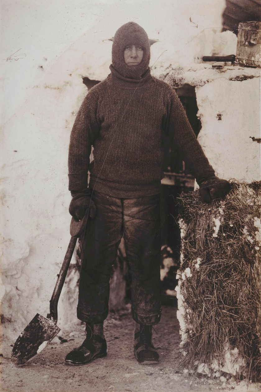 Kaptein L.E.G. Oates ved Stalldøra av Herbert Ponting