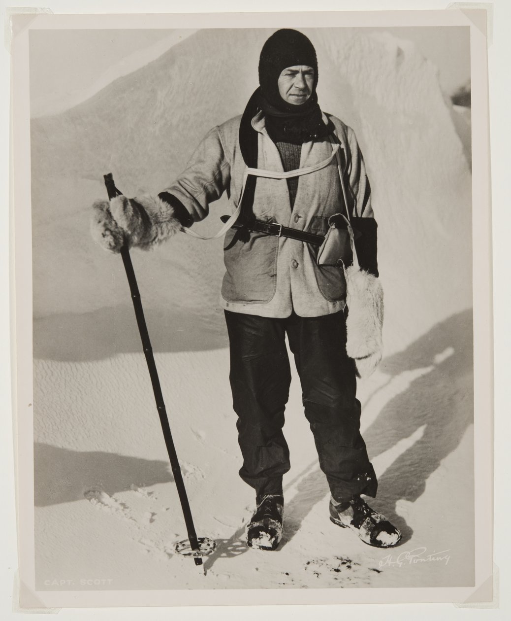 Kaptein Scott (1868-1912) under Terra Nova-ekspedisjonen (1910-13) til Sydpolen (bromidtrykk) av Herbert Ponting