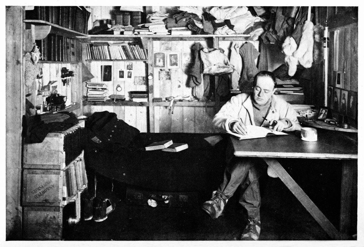 Captain Scott Writing Up His Journal, c1911, 1928. av Herbert Ponting
