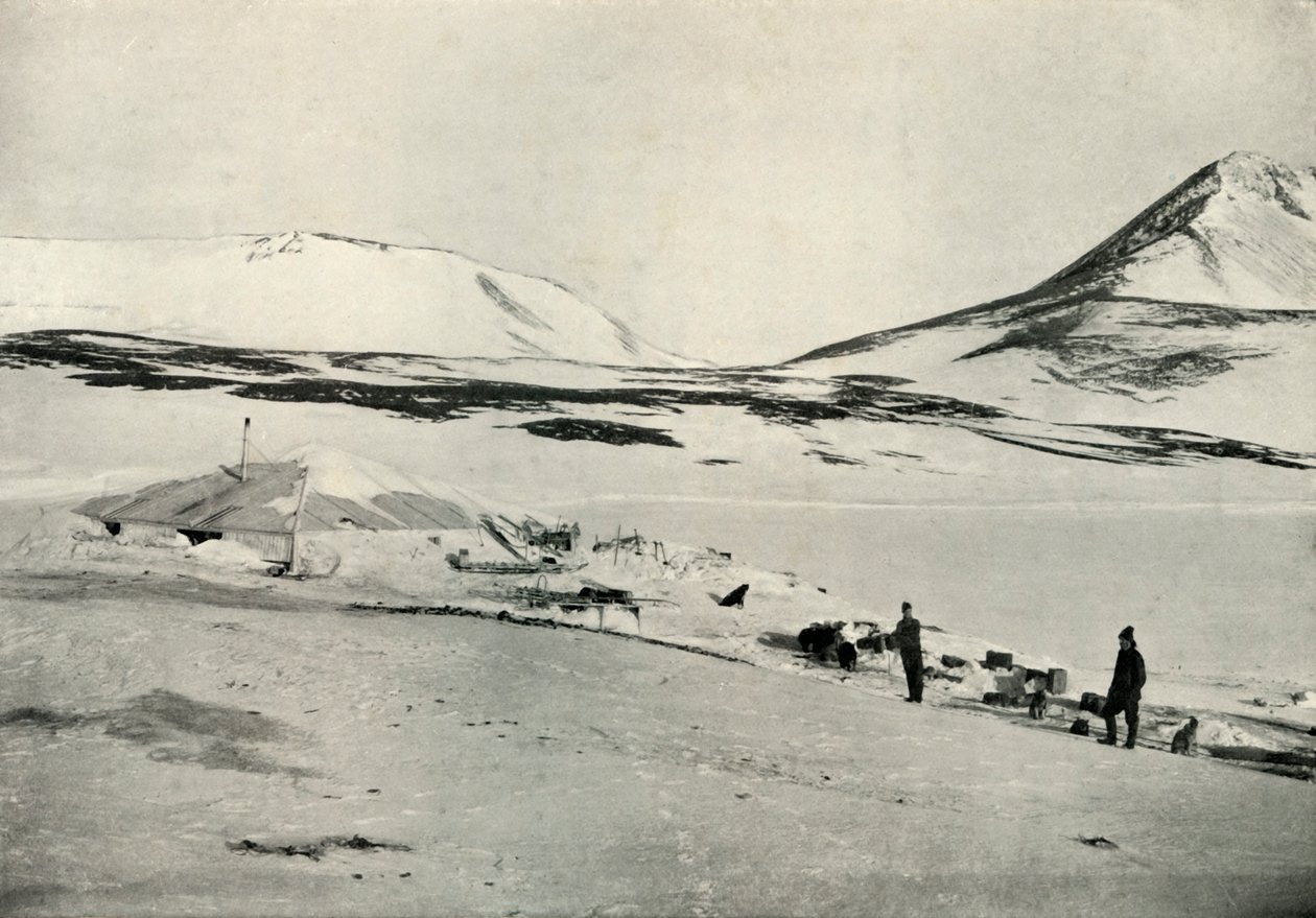 Meares og Demetri ved Discovery Hut, 4. november 1911, 1913. av Herbert Ponting