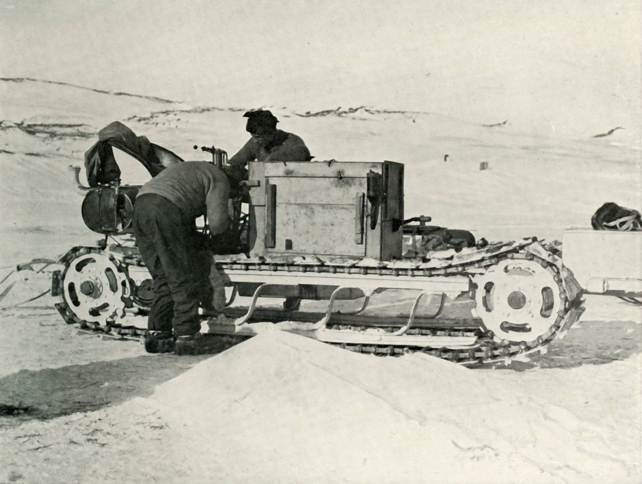 En av motorsledene, 1911, 1913 av Herbert Ponting