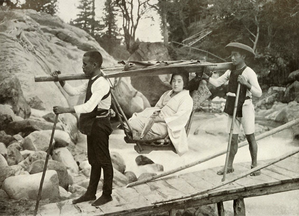 Reiser med Yama-Kago i Hakone-fjellene, 1910. av Herbert Ponting