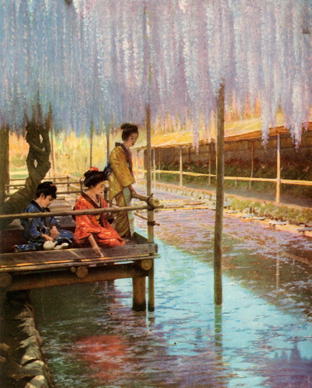 Under de lilla Wistarias, 1910. av Herbert Ponting