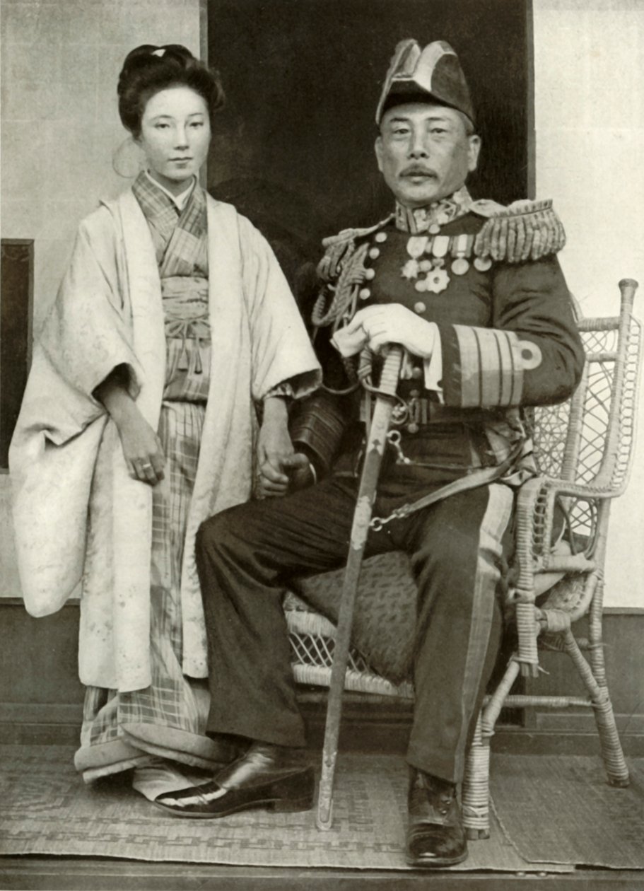 Viseadmiral Kamimura og hans datter Hoshiko, 1910. av Herbert Ponting