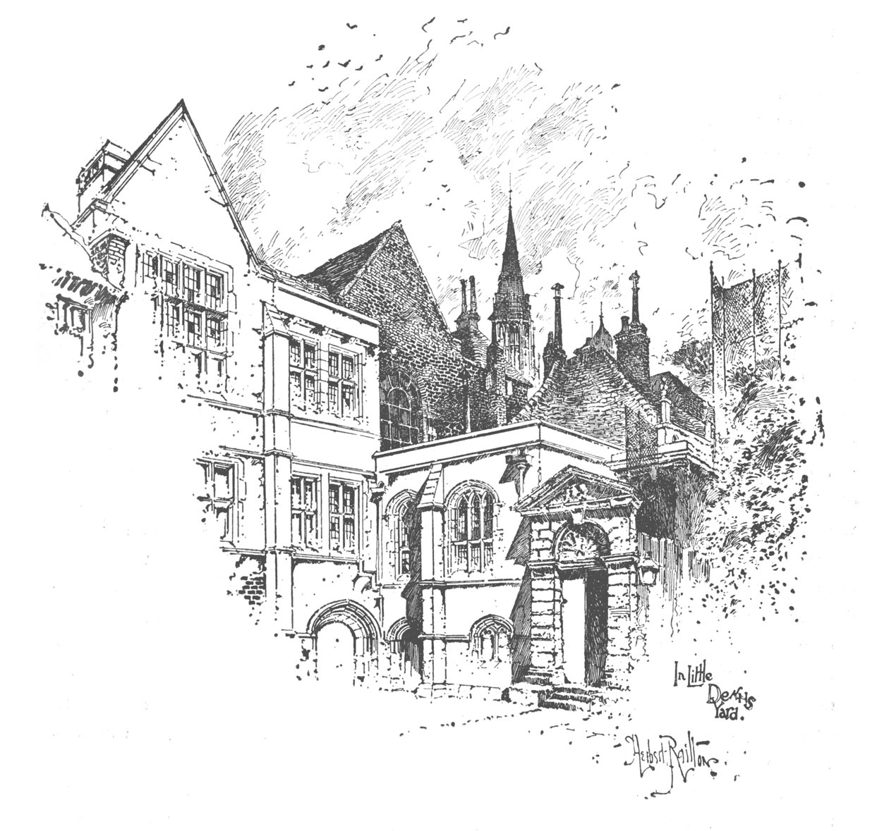 I Little Deans Yard, 1890 av Herbert Railton