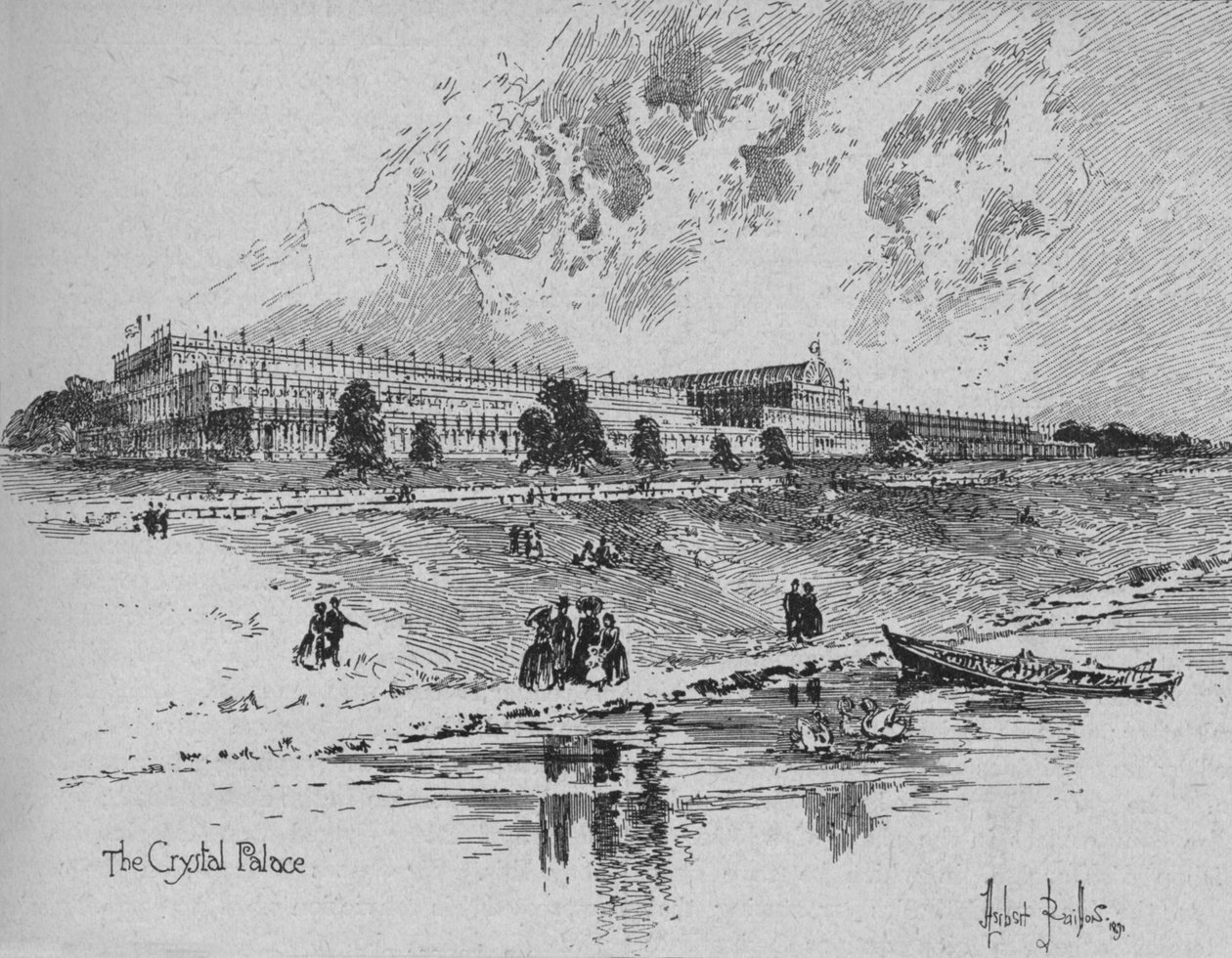 Crystal Palace i Hyde Park, London, 1851, 1891 av Herbert Railton