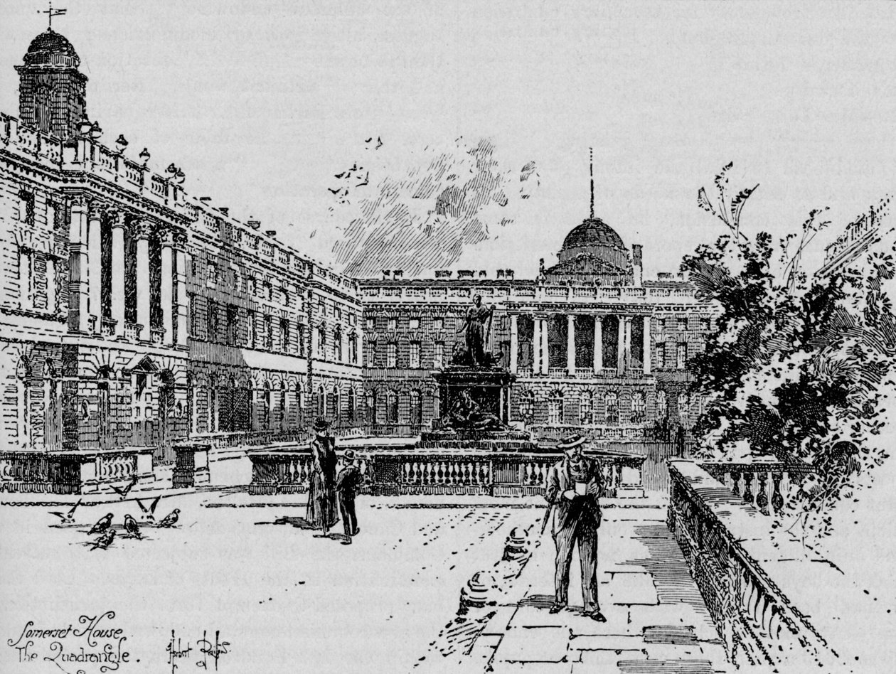 The Quadrangle, Somerset House, c1890 av Herbert Railton