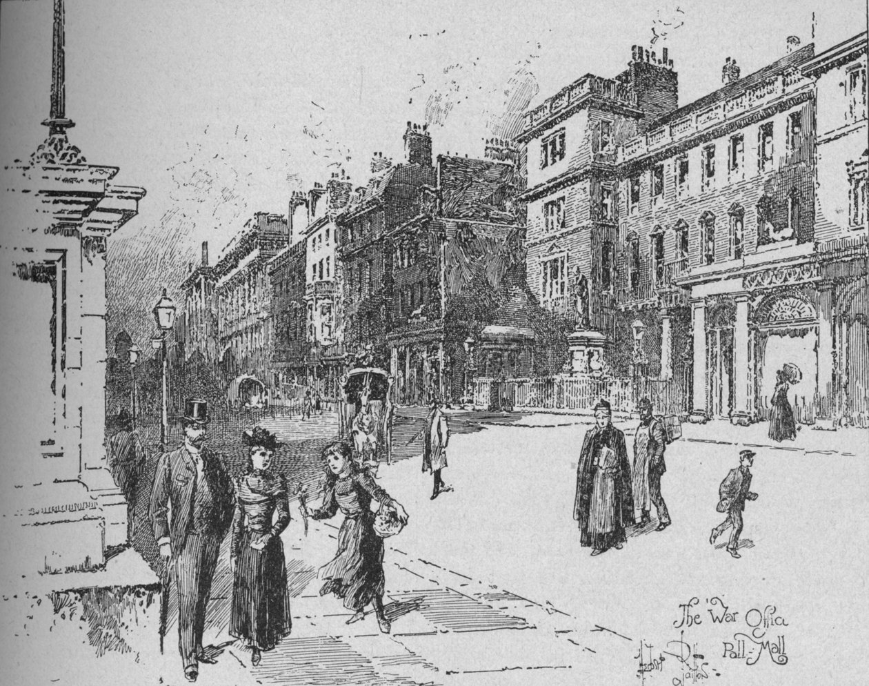 War Office, Pall Mall, c1890 av Herbert Railton