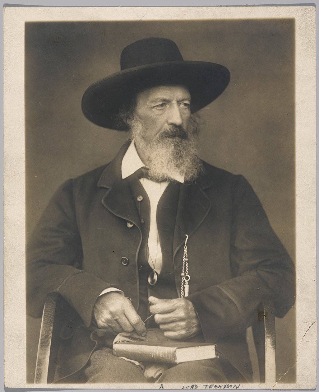 Lord Tennyson (foto av gelatinsølv) av Herbert Rose Barraud