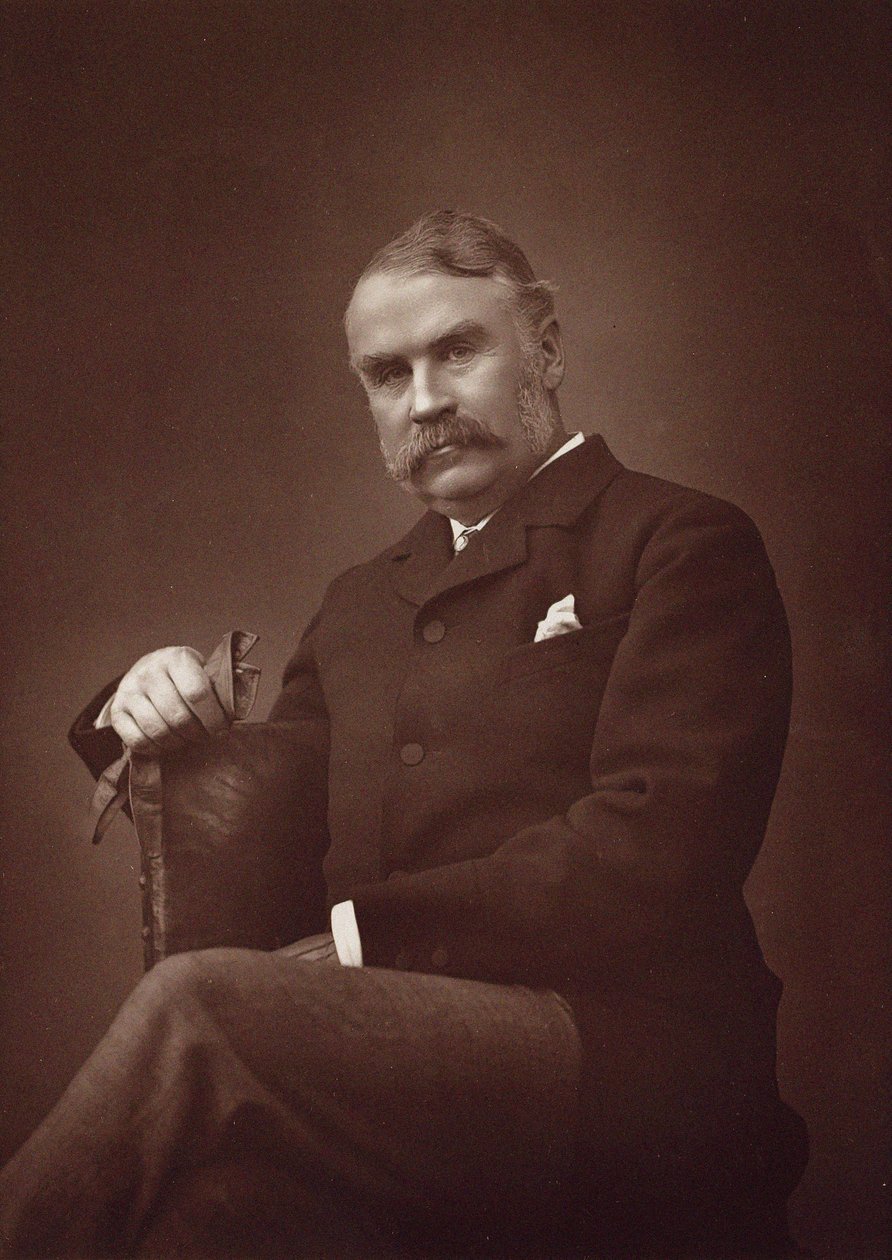 Portrett av Sir William Schwenck Gilbert 1836-1911. av Herbert Rose Barraud