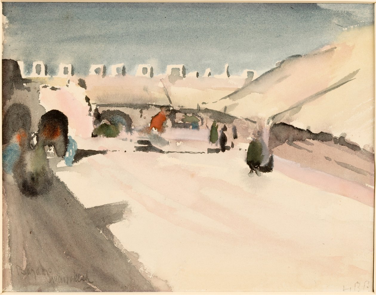 Tangier (pastell og wc på papir) av Hercules Brabazon Brabazon