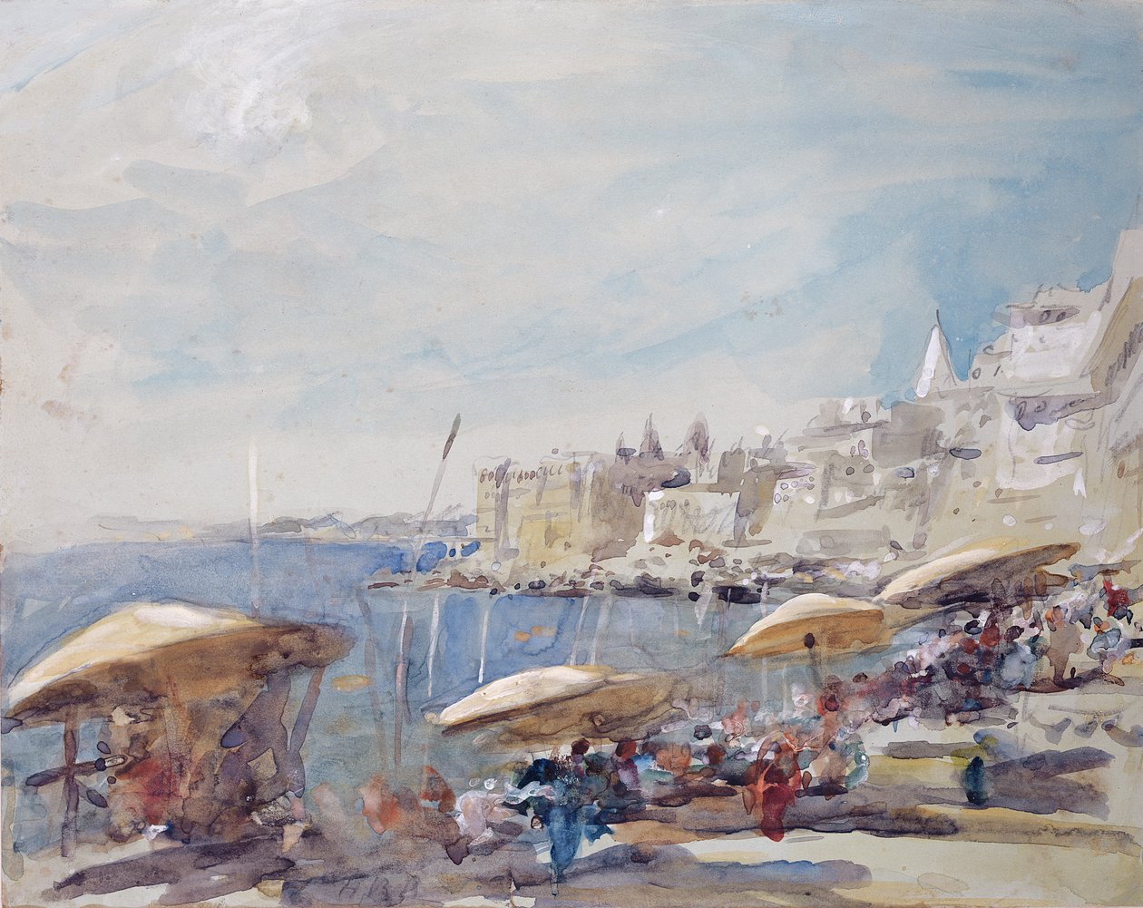 Benares (wc på papir) av Hercules Brabazon Brabazon