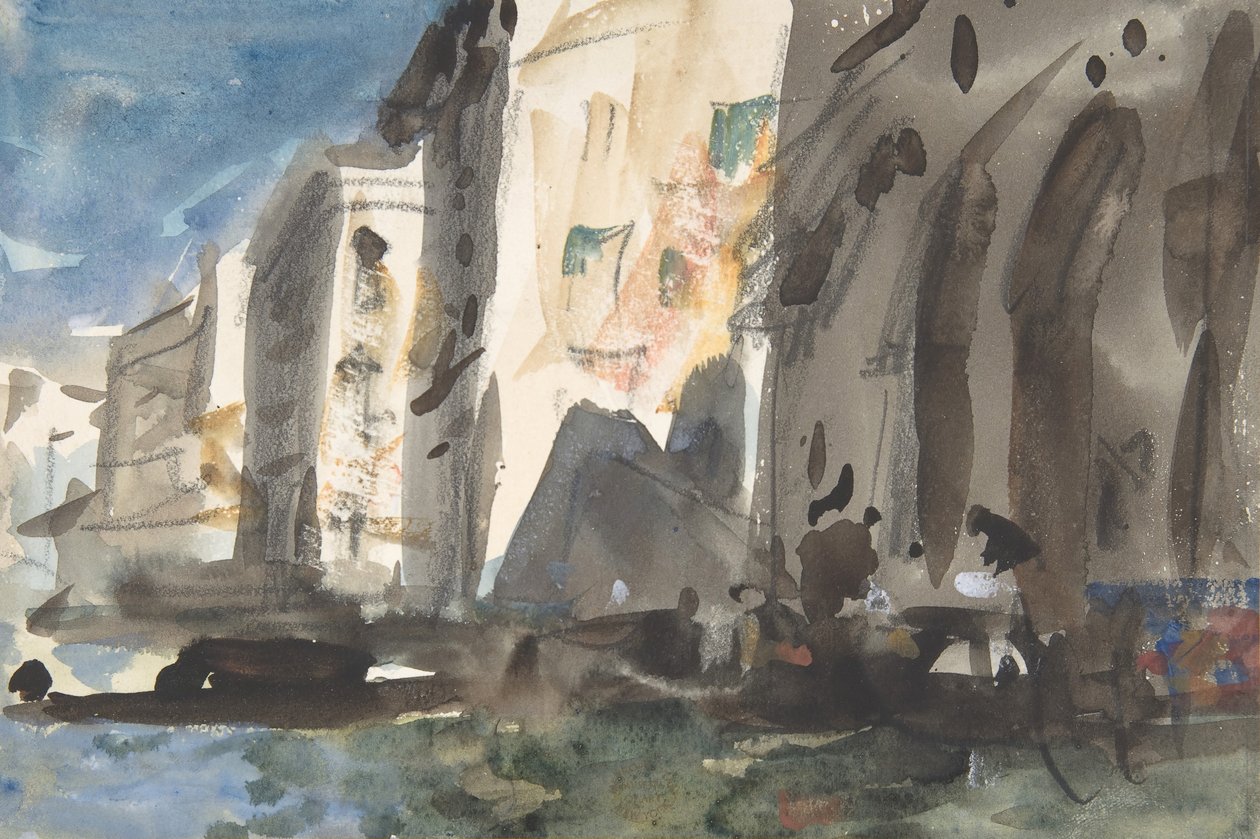 Bro over Canal Grande, Venezia, 1800-tallet. av Hercules Brabazon Brabazon
