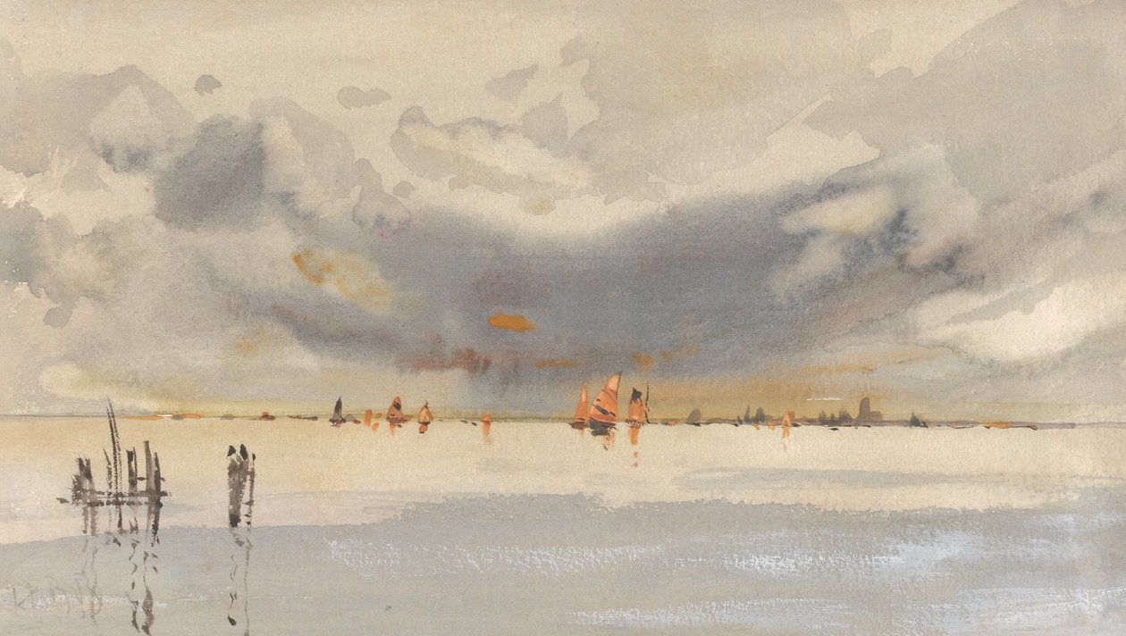 Kveld på lagunen, Venezia av Hercules Brabazon Brabazon