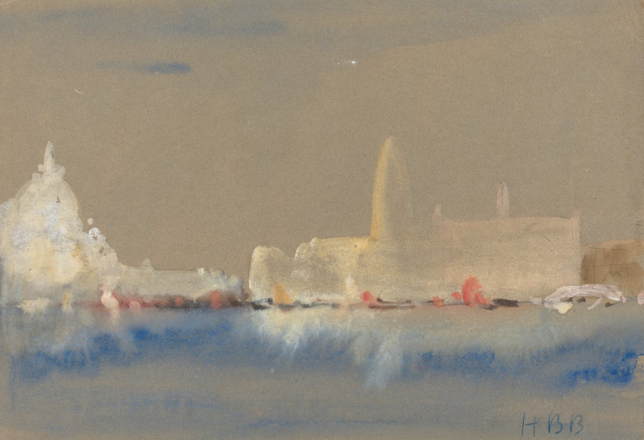 Salutten og Dogepalasset fra Bacino di San Marco. av Hercules Brabazon Brabazon