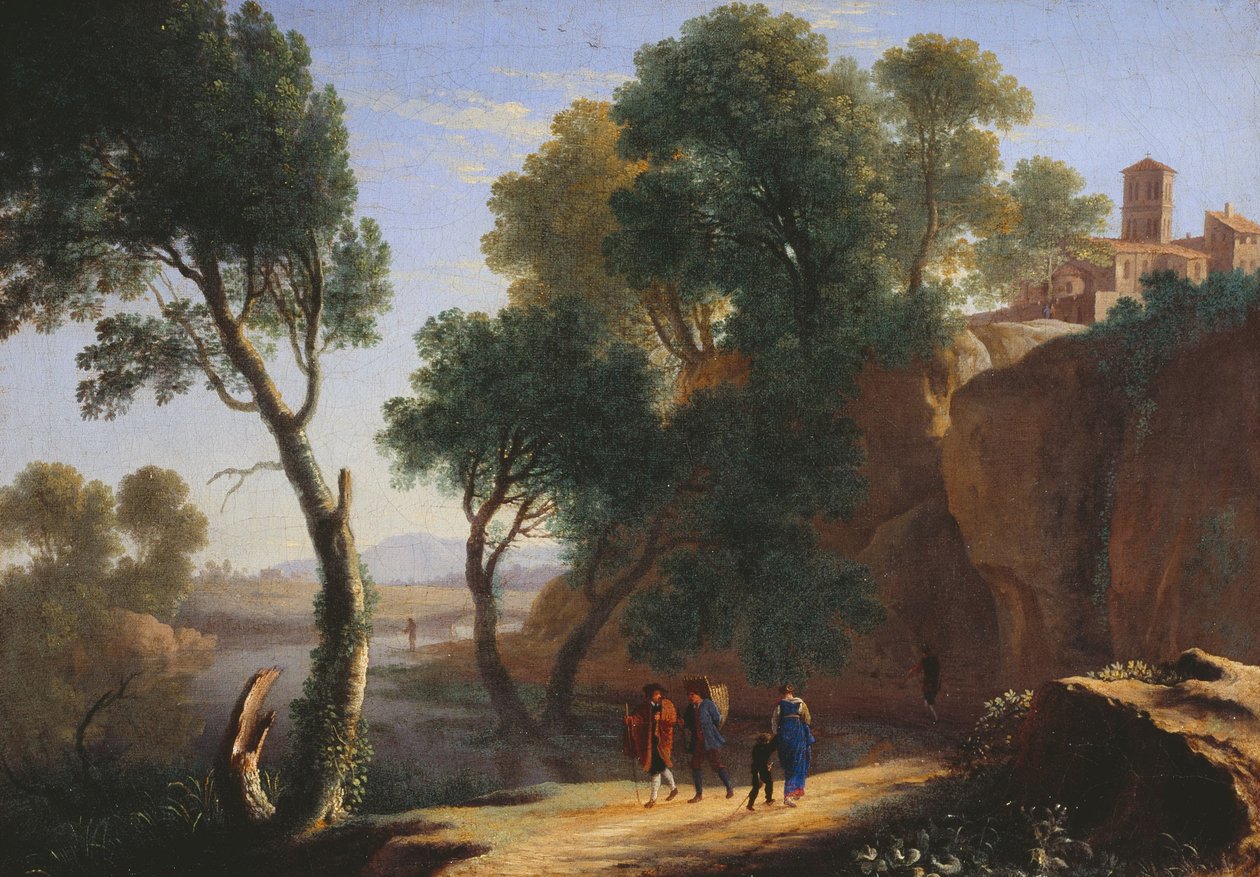 Et italiensk landskap av Herman van Swanevelt